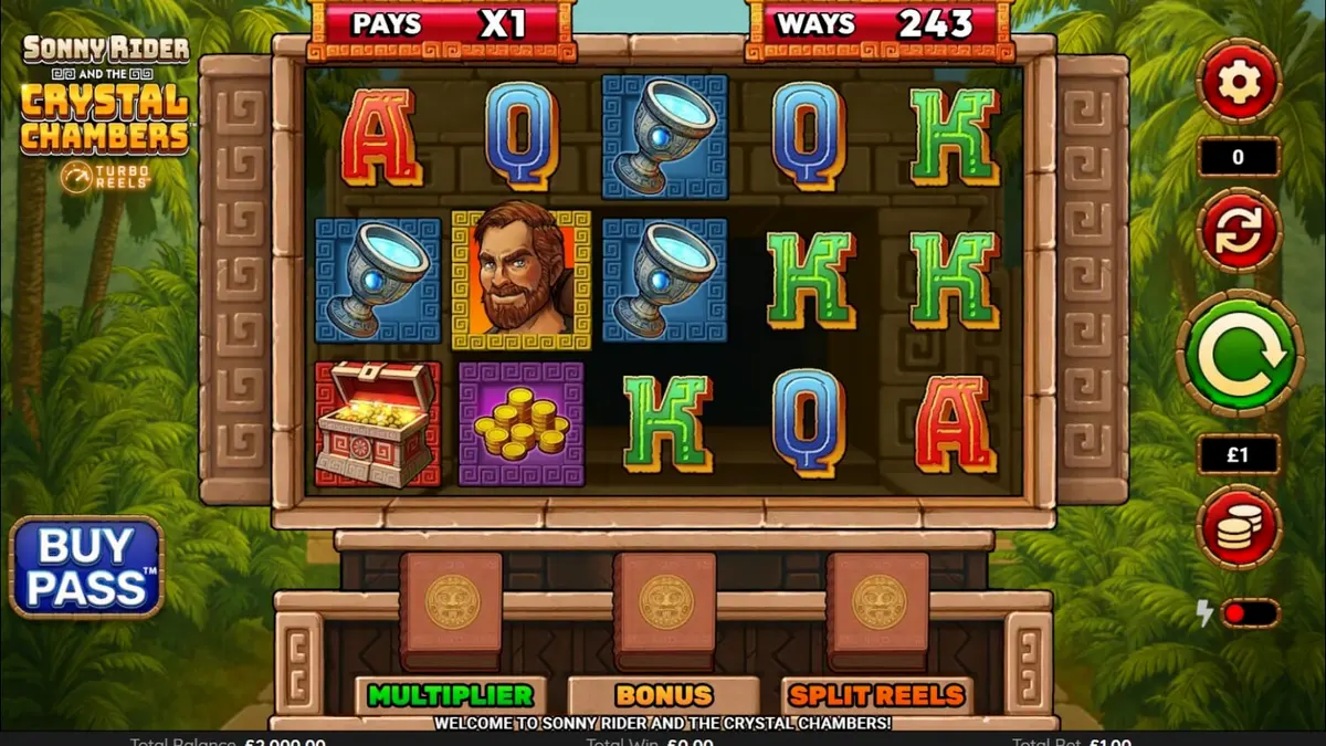 Sonny Rider & The Crystal Chambers slot adventure theme