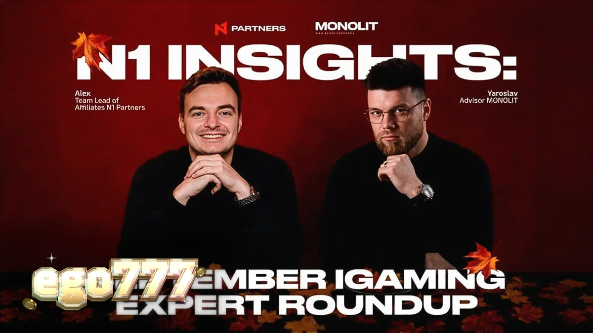 Ilustrasi grafis tentang dinamika pasar iGaming dan strategi permainan slot di musim gugur